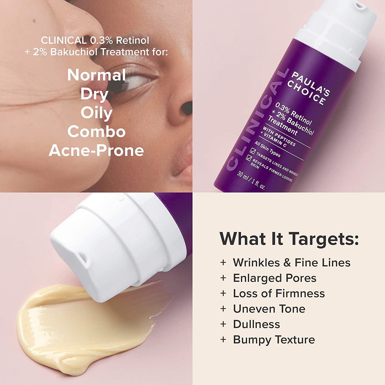美容液 Paula's Choice 0.3% Retinol Paula's Choice CLINICAL 0.3% Retinol + 2% Bakuchiol Treatment