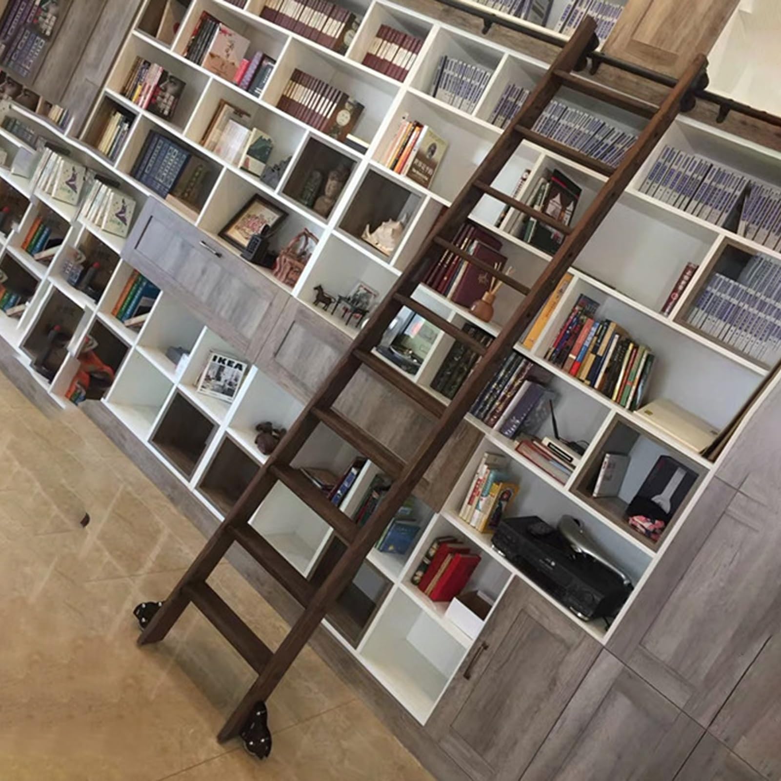 Escalera antideslizante para litera de autocaravana – Escalera de 105 cm para una fácil instalación y acceso seguro duradero en el techo al aire libre, garaje, dormitorio, biblioteca, cubierta, RV –