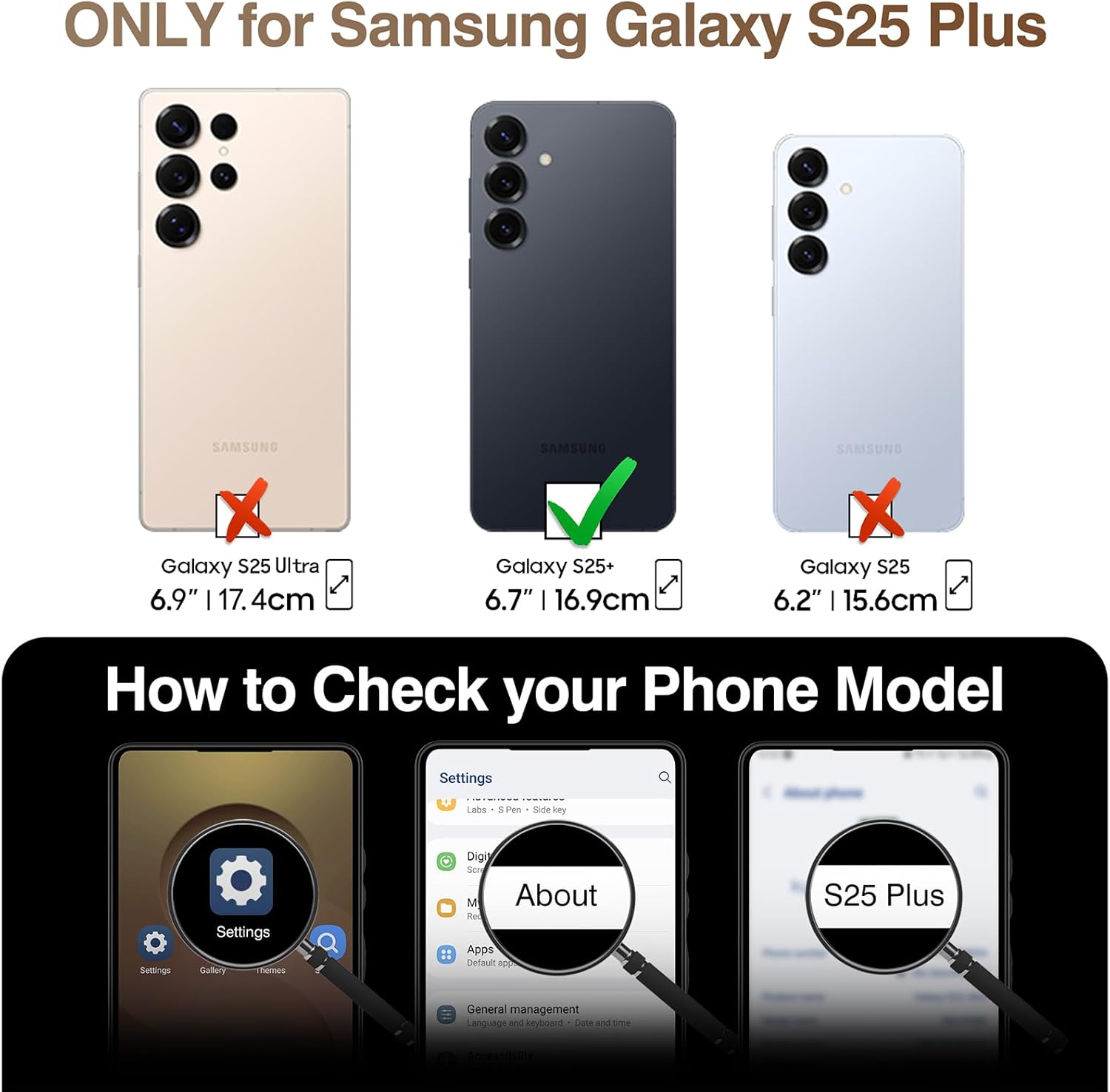 LOHASIC for Galaxy S25 + Leather Case, Non-Slip Grip Durable Shockproof Full Body Protective Cover for Men Women Compatible with Samsung Galaxy S25 Plus, 6.7 inch 2025 - Black - Image 8