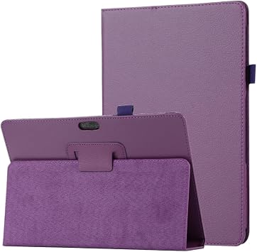 PU Leather Stand Case Suitable for Microsoft Surface Pro 7 6 5 4 3 12.3inch Slim Folding Luxury Shockproof Shell CoverPurple
