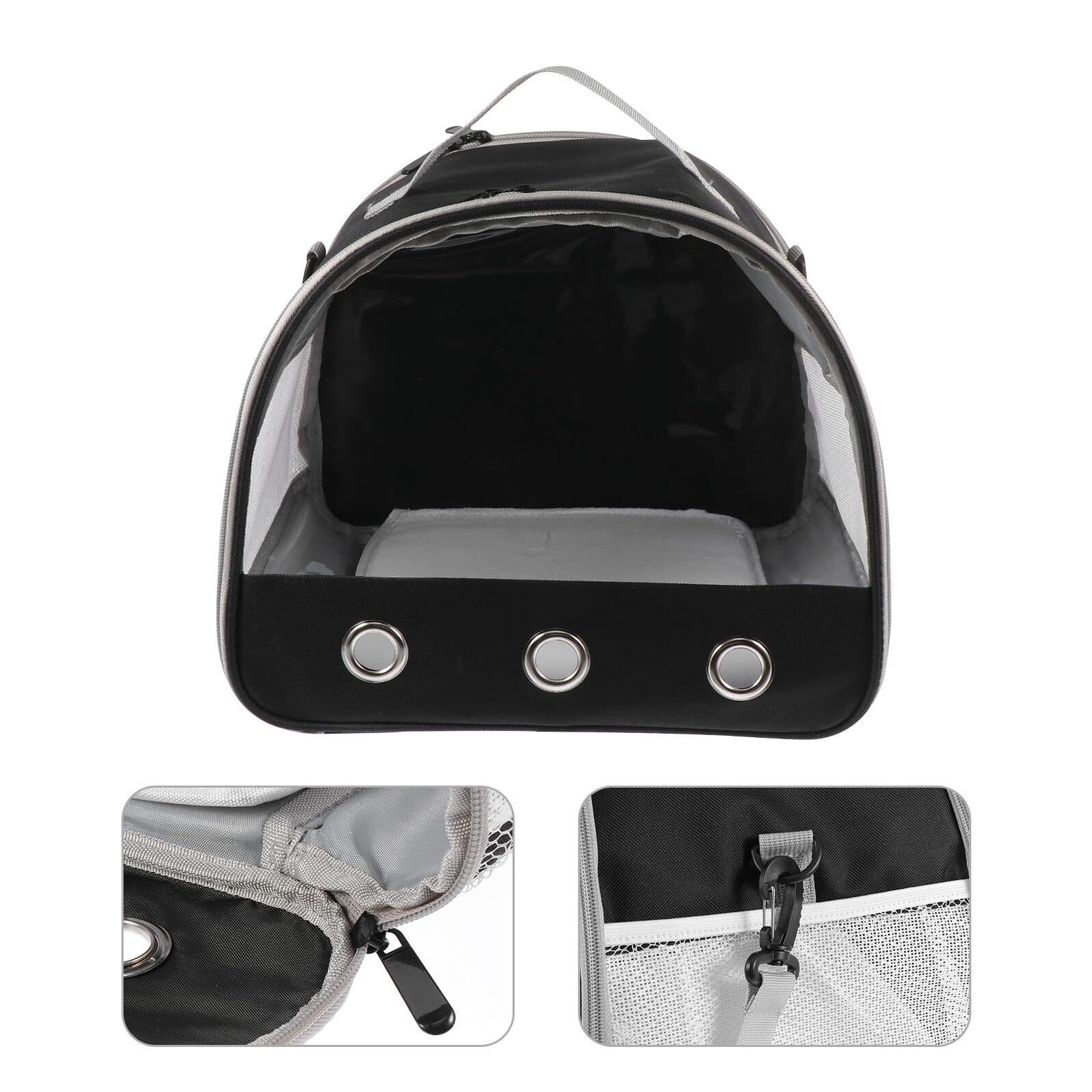 Kleintier Transporttasche für Reisen und Outdoor, Schwarz, Canvas
