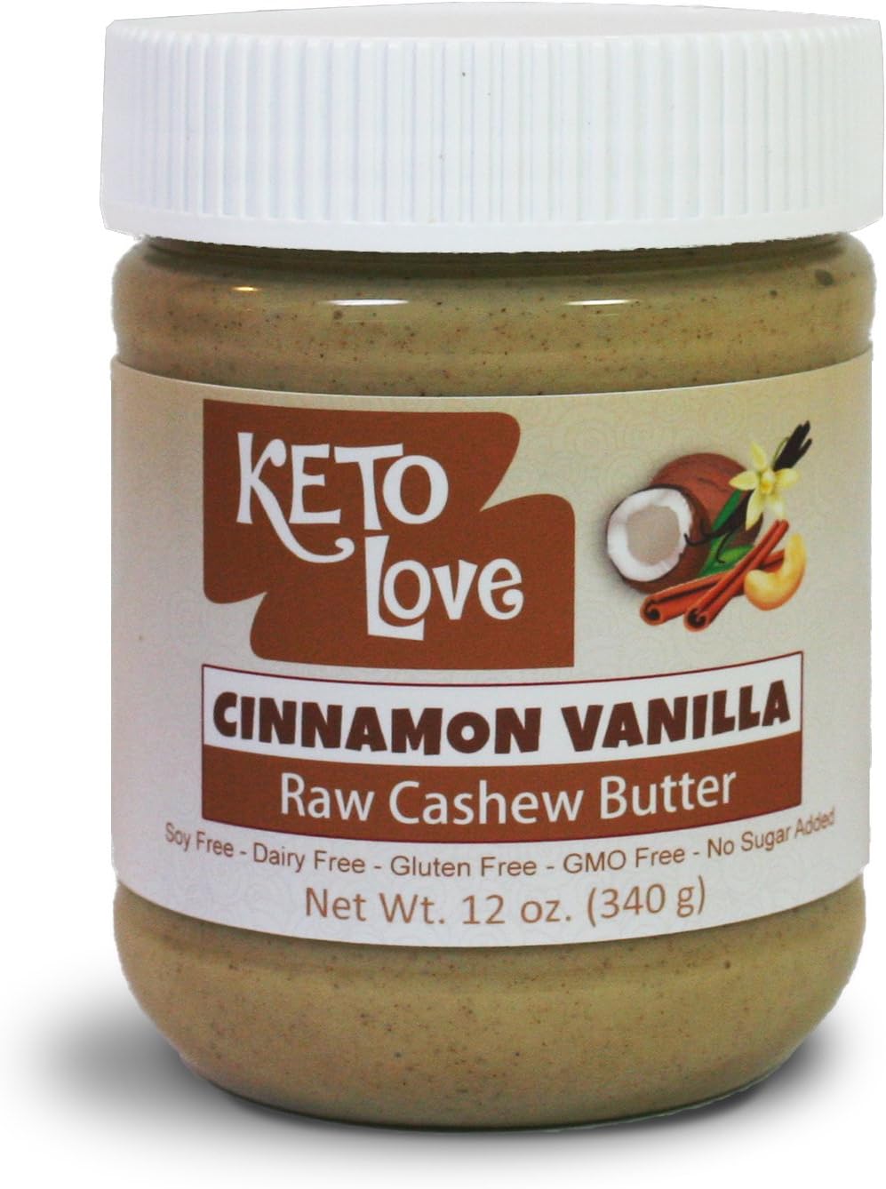 Keto Love - Raw Cinnamon Vanilla Cashew Butter