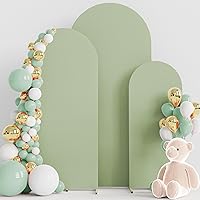 Vista 7 de Wokceer Juego de 3 fundas de arco de boda de elastano ajustadas para arco de boda para parte superior redonda, soporte de arco de Chiara