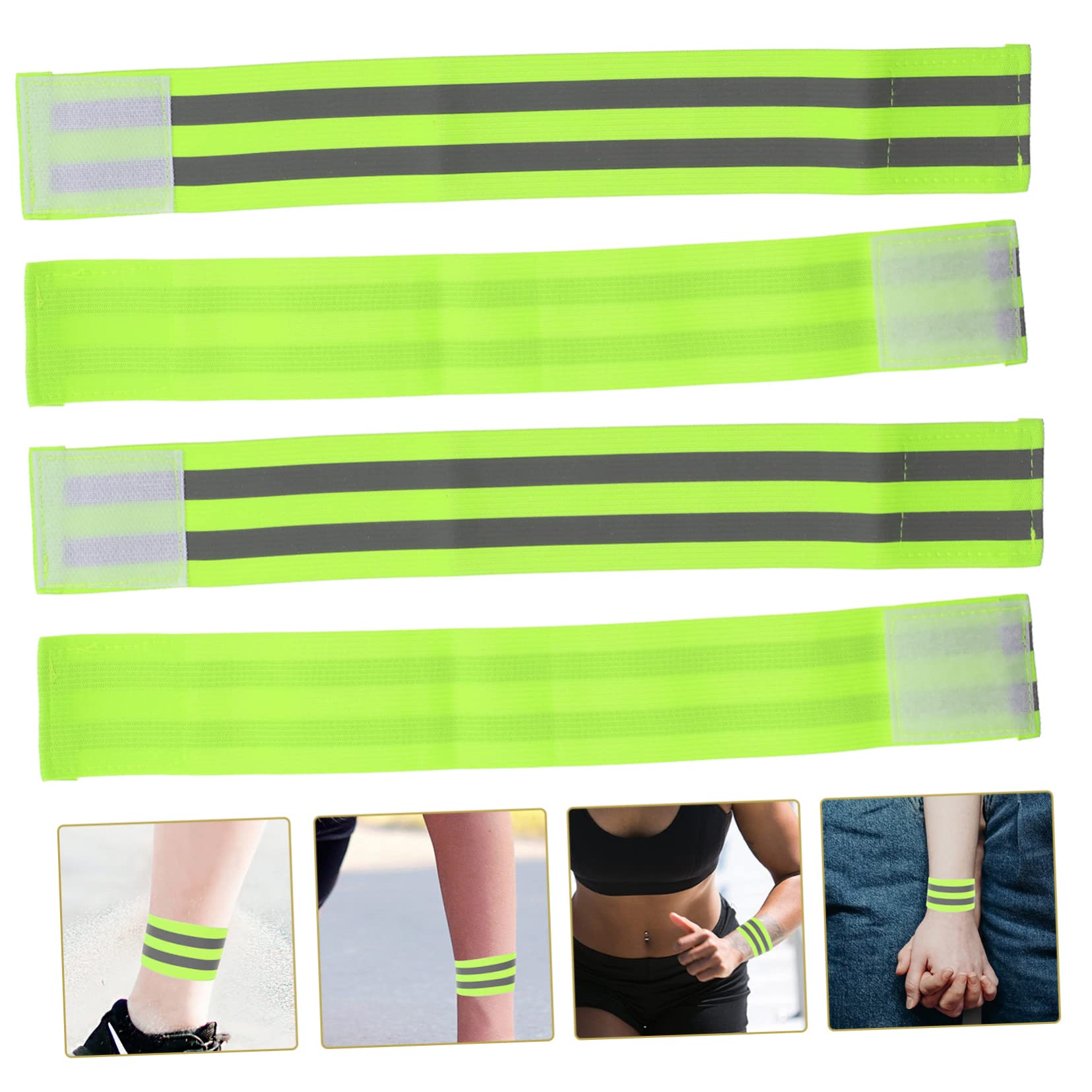 Happyyami 20 Piezas muñequera Reflectante Cinta Reflectante para Ropa Correr Noche Pulseras Reflectantes para Exteriores Pulseras Reflectantes de Seguridad equitación Brazalete