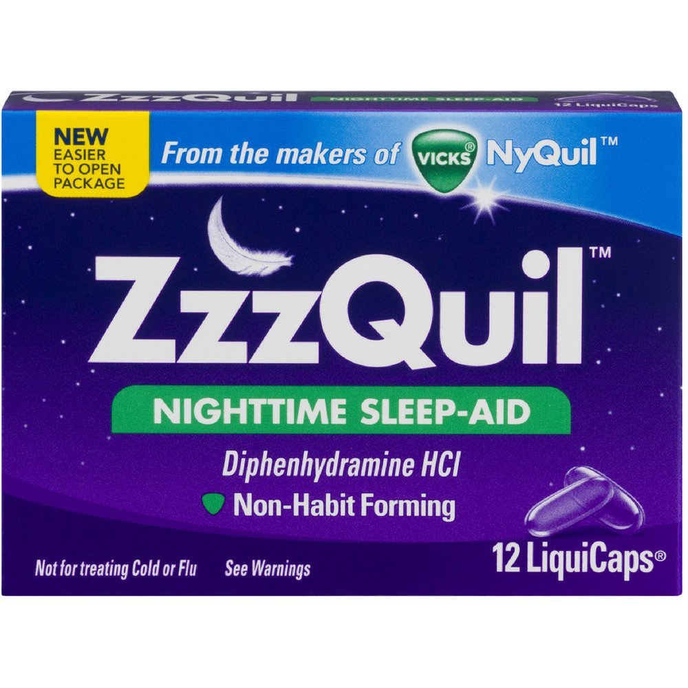 ZzzQuil Nighttime Sleep-Aid LiquiCaps 48 LiquiCaps (Pack of 12)