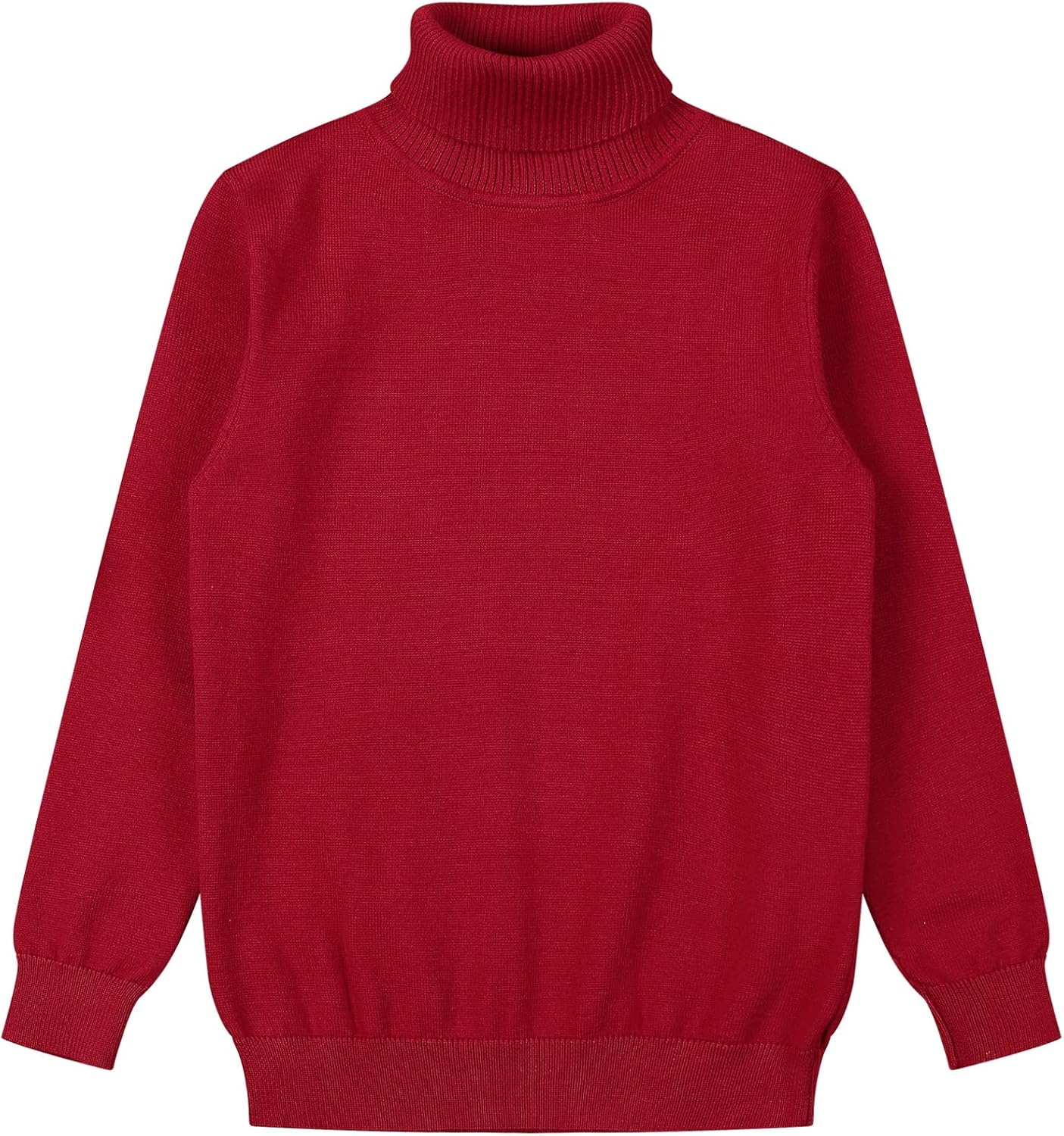 Freebily Kids Boys Turtleneck Knitted Long Sleeve Sweater Top Winter Thicken Pullover Sweatshirt Casual Wear