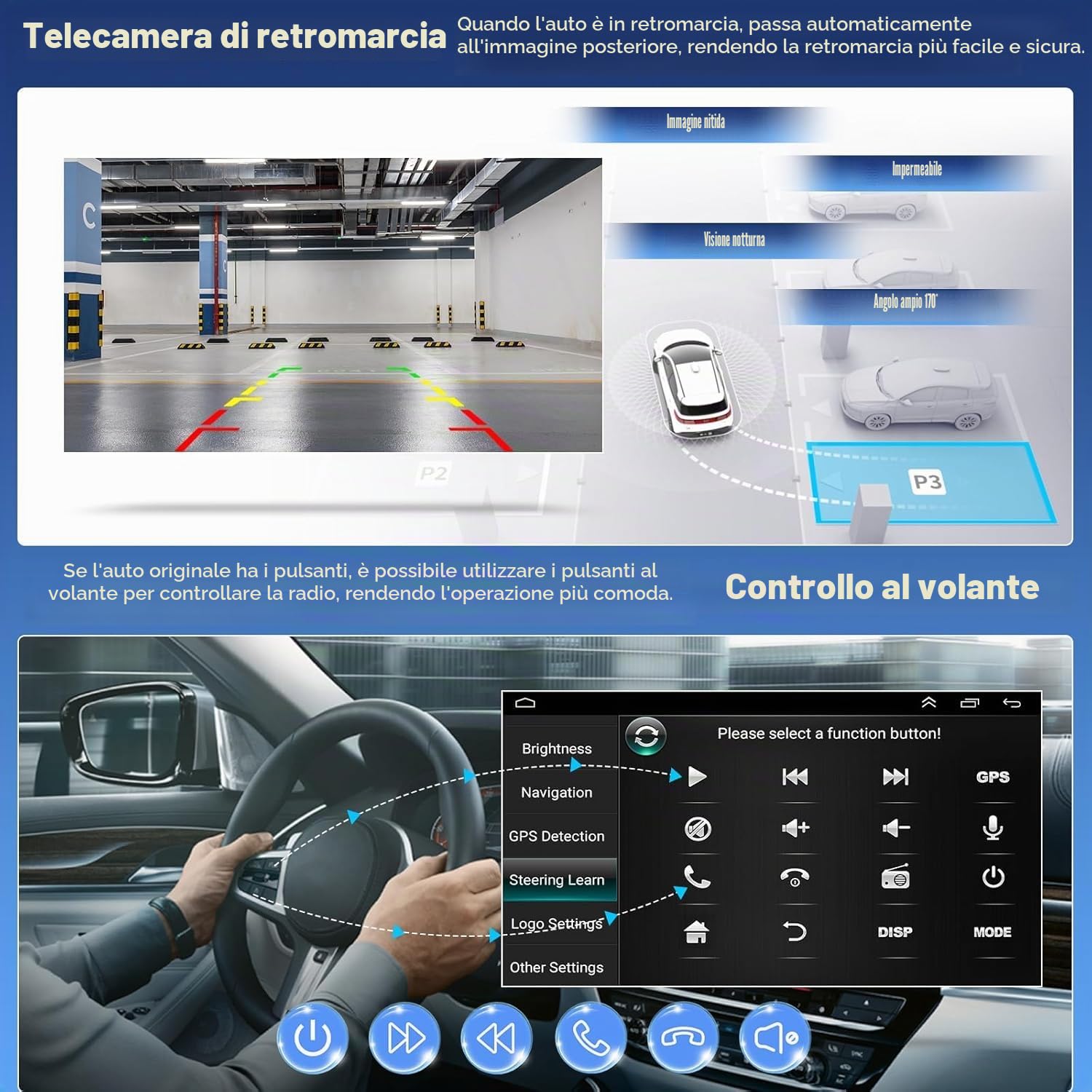2+32G Android 13 Autoradio per VW Tiguan 2009-2015 2016 2017 con Carplay Android Auto, 7 pollici Touchscreen Lettore Ricevitore Multimediale Digitale con Bluetooth WiFi FM navigazione GPS