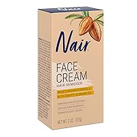 Vista 9 de Crema para eliminar el vello facial, hidratante con aceite de almendras dulces, de Nair, 2 onzas (paquete de 2)