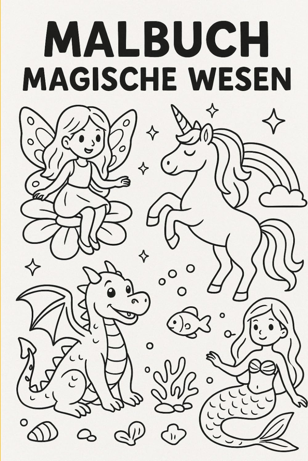 Magische Wesen zum Ausmalen