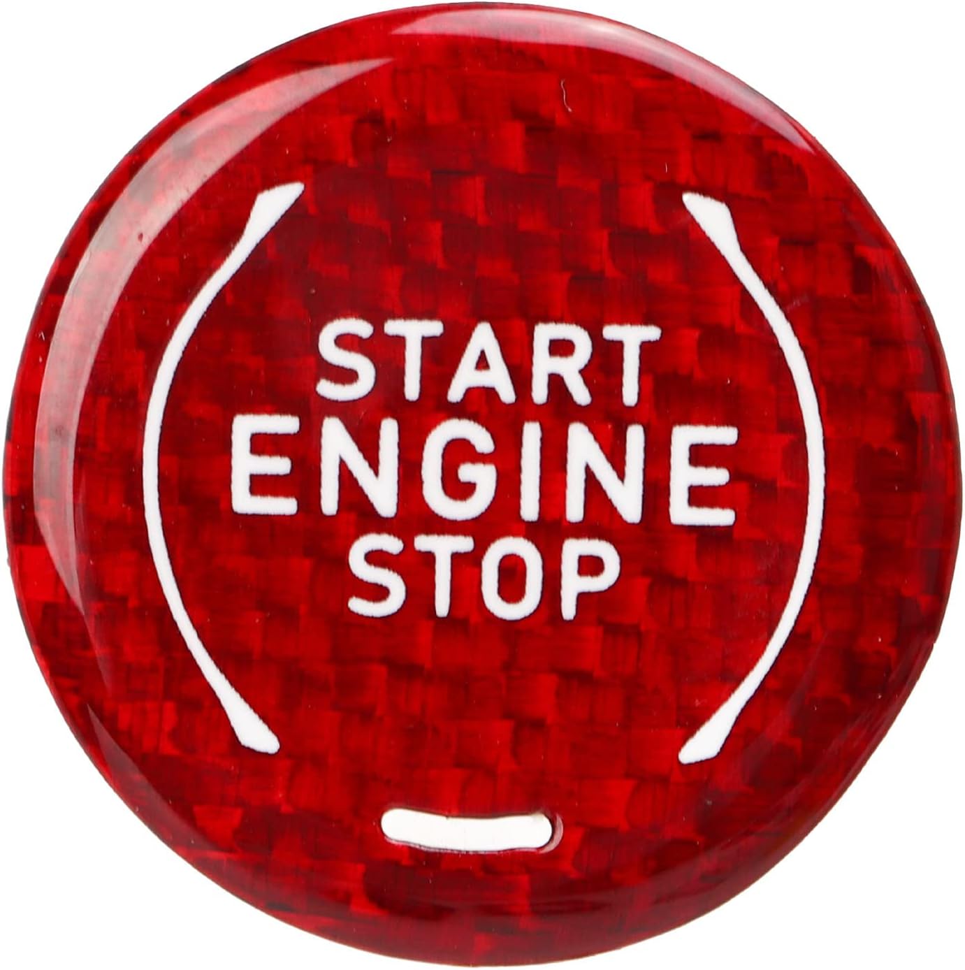 Car Engine Push Start Stop Button Cover, Carbon Fiber Engine Ignition
