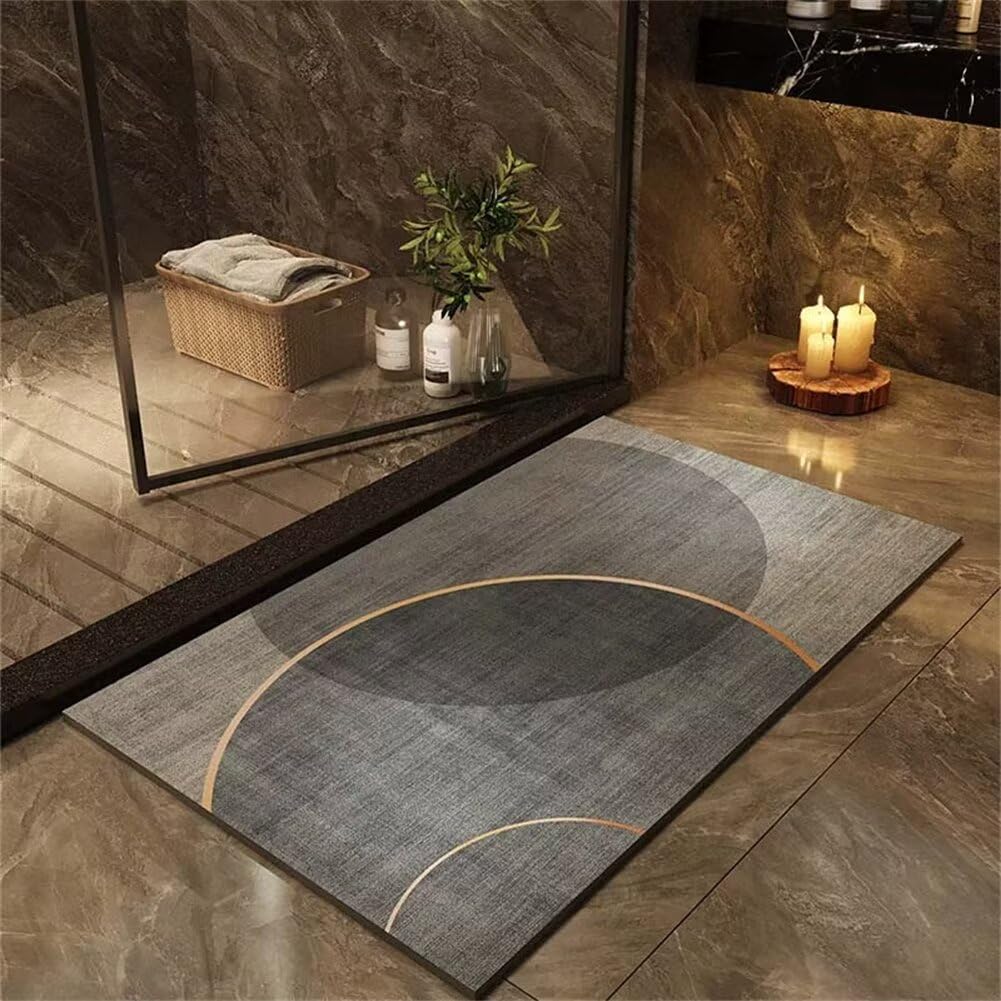 Tappeto da Bagno Antiscivolo, Tappeti Bagno Rectangle Tappetino Doccia Super Assorbente, Tappeto Ingresso Interno Lavabile, Tappetino Bagno Asciugatura Rapida Rug 70x120cm 6-1130
