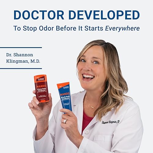 Miniatura 7 de Mando Desodorante de cuerpo entero para hombres, barra lisa y sólida, control de olores de 72 horas, sin aluminio, sin bicarbonato de sodio, seguro