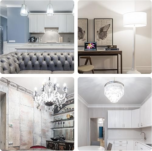 Miniatura 9 de Bombillas LED B11 E26 para candelabros equivalentes a 25 W, bombillas LED regulables, blanco suave 3000 K, 2 W 200 LM, bombilla decorativa de