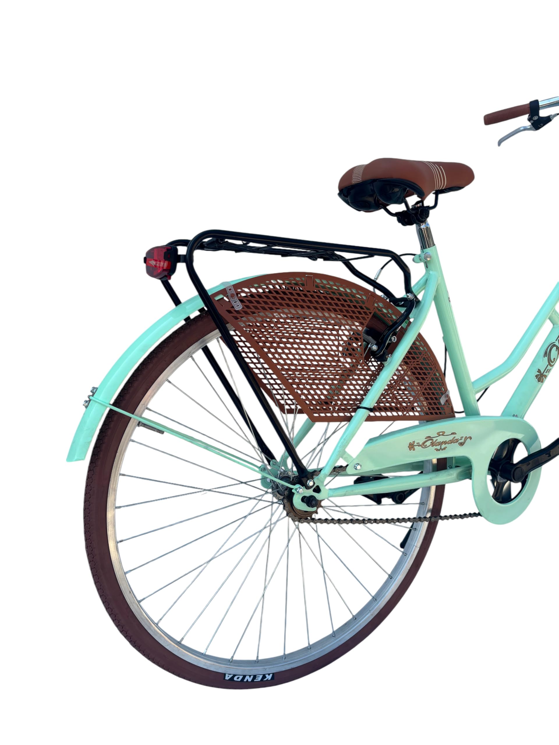 MADICKS Bicicletta Donna da Passeggio Olanda Misura 26 Bici da città Vintage retrò con Cestino Turchese