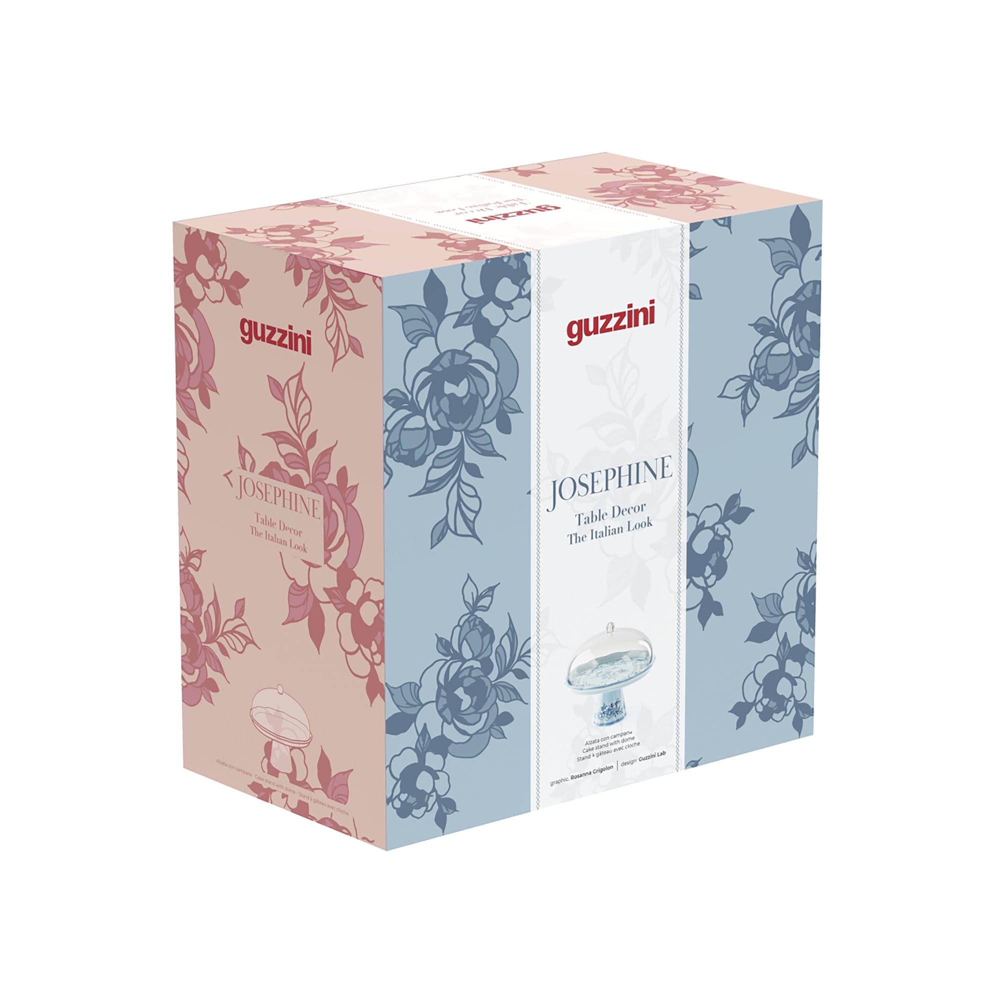 Guzzini Alzata con campana in melamina Josephine Celeste Polvere