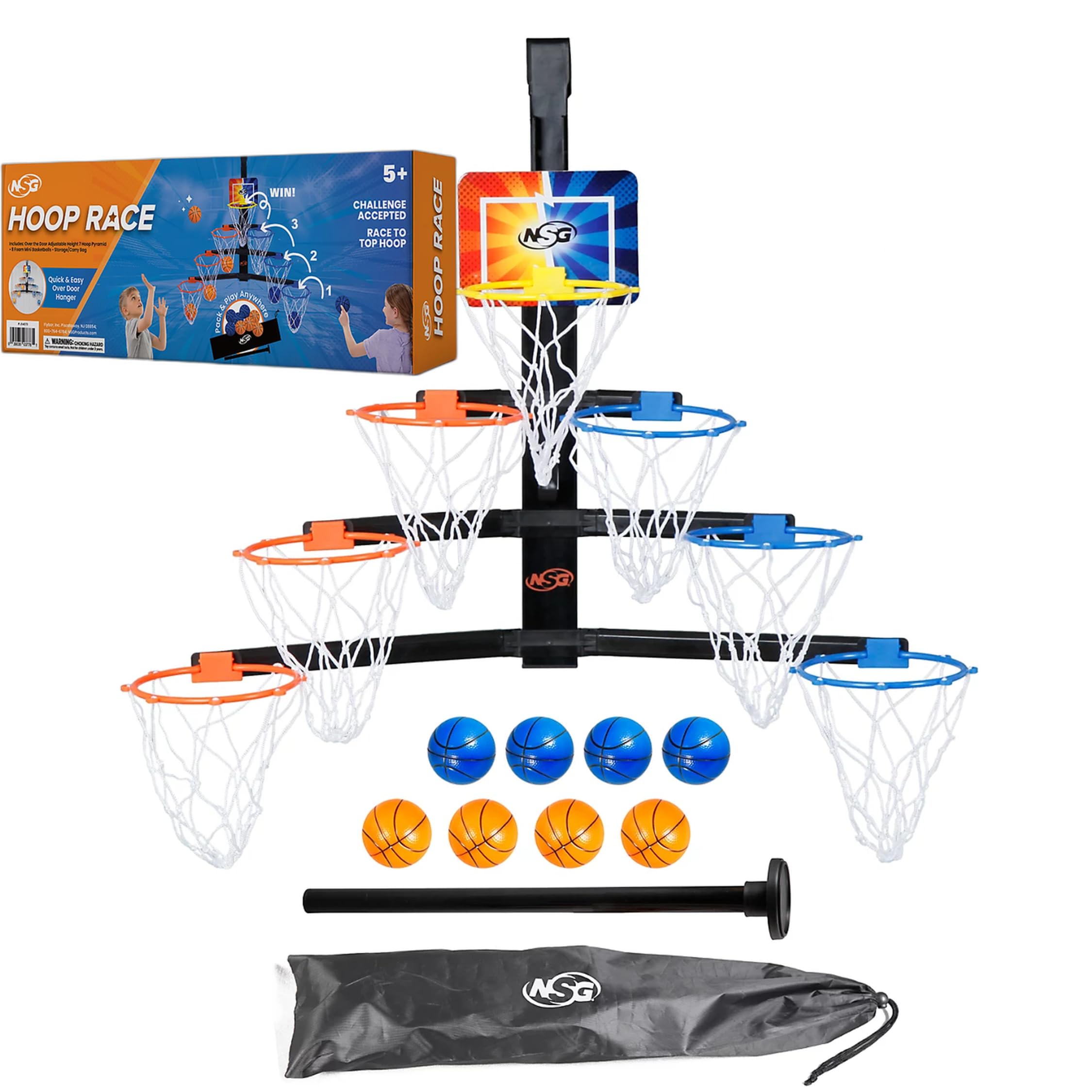 Amazon.com: NSG Over The Door Basketball Hoop - Adjustable Height
