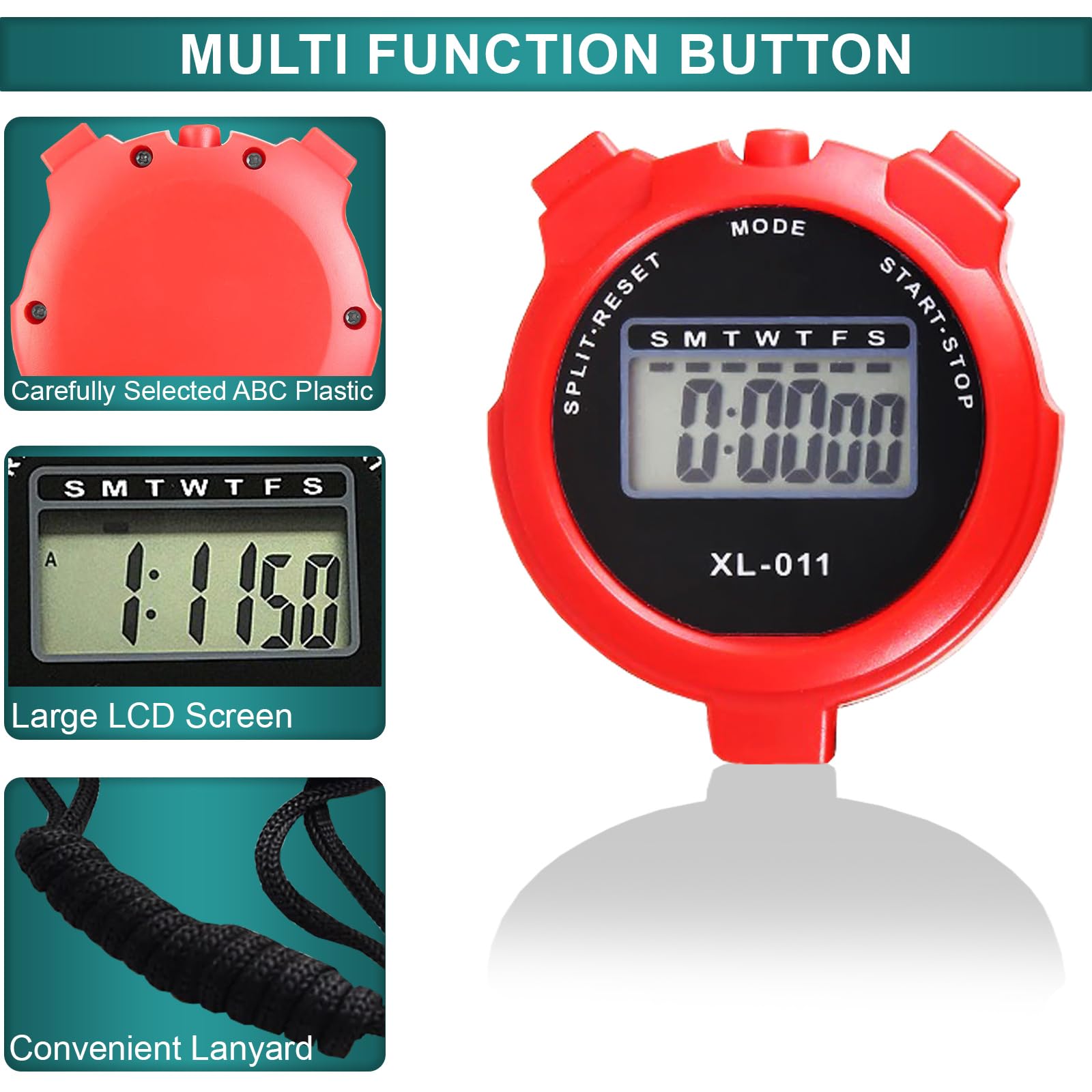 Digital Water-Proof Stop Watch, Multifunctional Sports Stop Watch for Swimming Running, Basketball and Football - Image 4