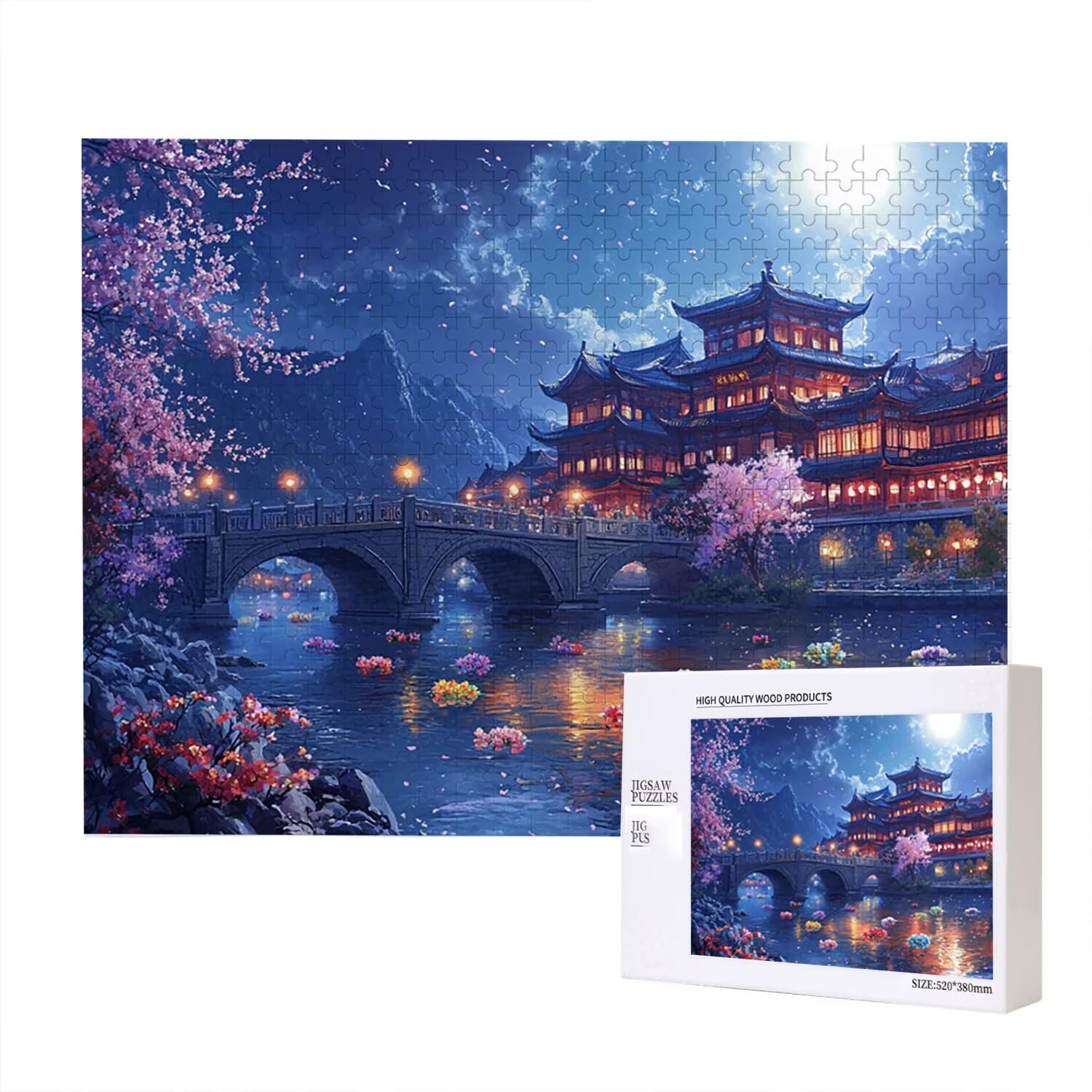 Jigsaw Puzzle, 4000 Pezzi Puzzle Classici, Attico Puzzle Rilassamento Intelligence, Mpossibile Difficile Puzzle Impegnativo per Adulti Puzzle Gioco Familiare, Regalo per Amore Amico Vista fr0-1014