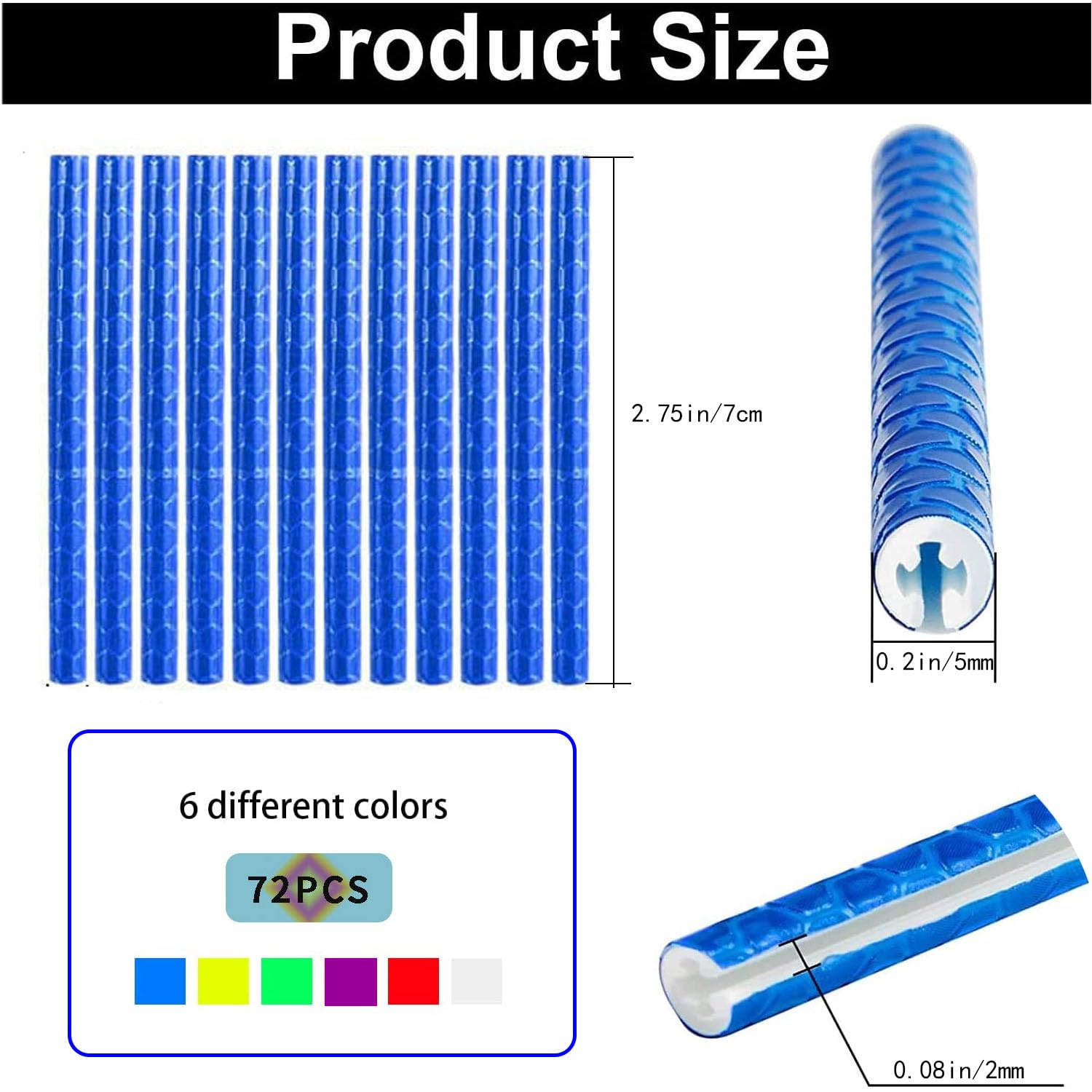 Speichenreflektoren Set – 56 Stück, Bunt, 75 Mm, Wasserdicht, Für Fahrrad & Dirt Bike, Erhöht Sichtbarkeit Bei Nacht