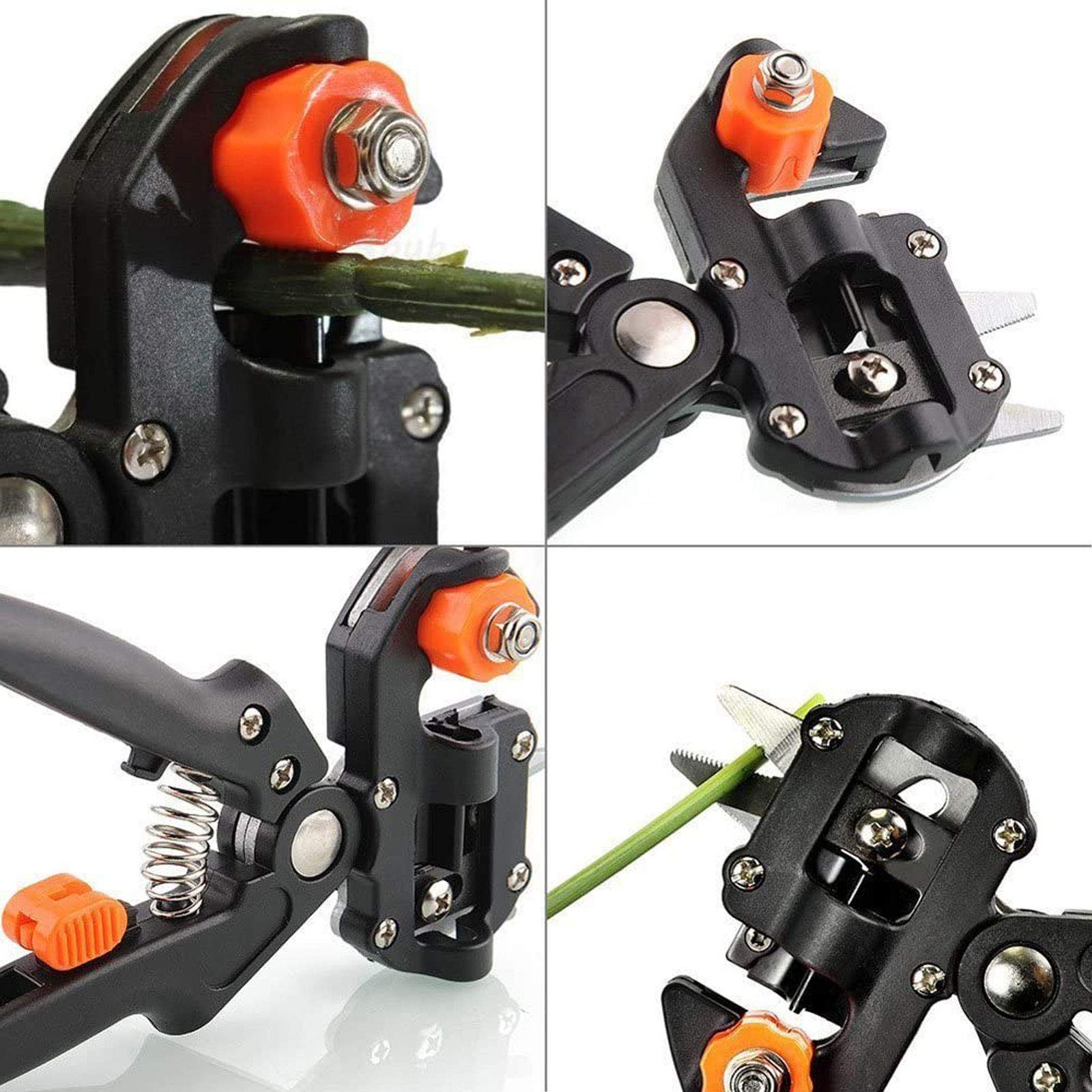 Forbici da Innesto 2 in 1, Forbici per Innesto e Potatura, Potatura Kit da Innesto Professionale da Giardino Forbici da Potatura Set da Giardinaggio per Alberi da Frutto Rami di Piante,Nero,set A