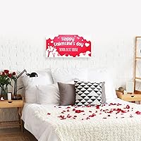 Vista 171 de Cartel de fondo personalizado para el día de San Valentín, decoración de San Valentín, letrero de vinilo con texto en inglés "Be My Valentine