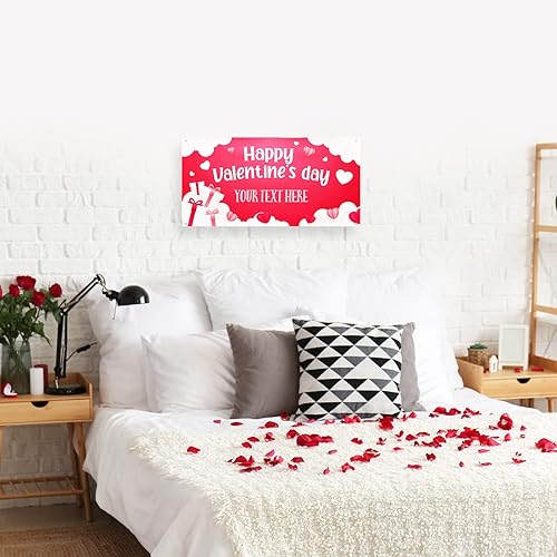 Miniatura 171 de Cartel de fondo personalizado para el día de San Valentín, decoración de San Valentín, letrero de vinilo con texto en inglés "Be My Valentine