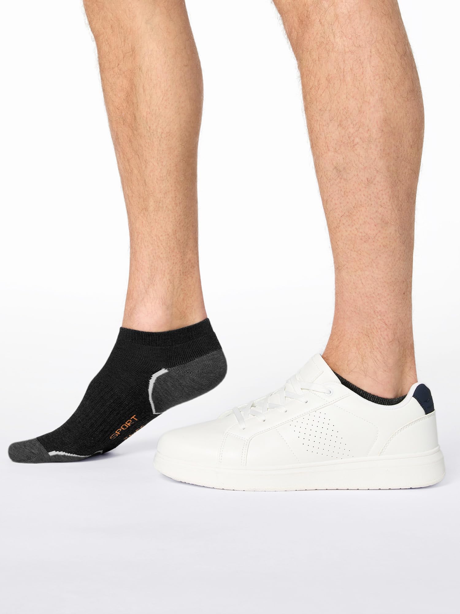 Nur Die 3-pak sportowych sneakersów, z oddychającej bawełny, krótkie skarpety sportowe z wyściełaną podeszwą męskie