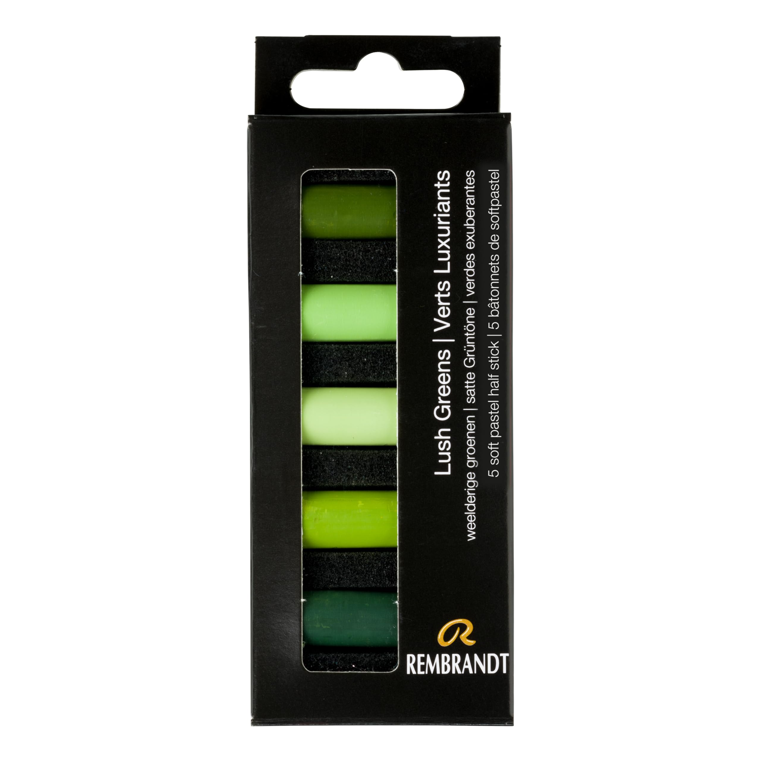 Professional Soft Pastel Set Lush Greens | 5 Half Pastels