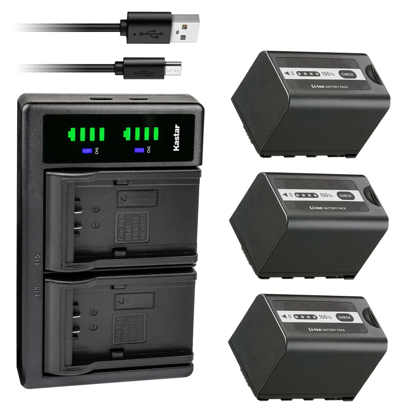 Amazon.com: Kastar 3-Pack AG-VBR59 Battery and LTD2 USB Charger