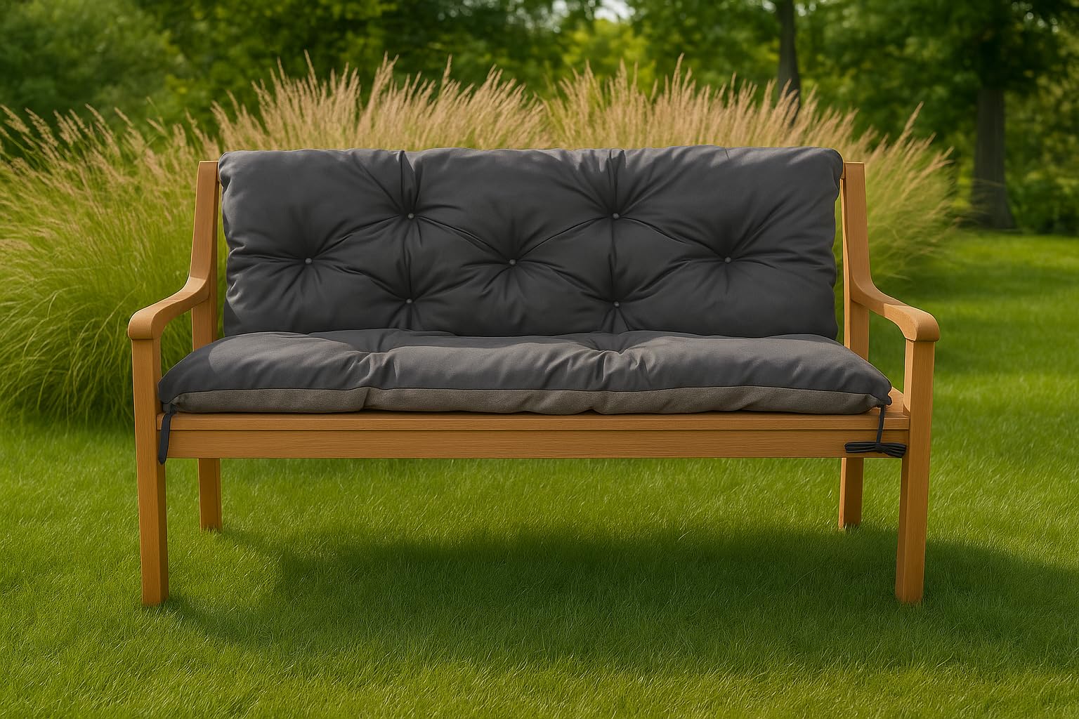 Cuscino per dondolo Hollywood – Panca con schienale – Cuscino per dondolo da giardino – Cuscino per panca da esterno (160 x 60 x 50 cm, antracite)
