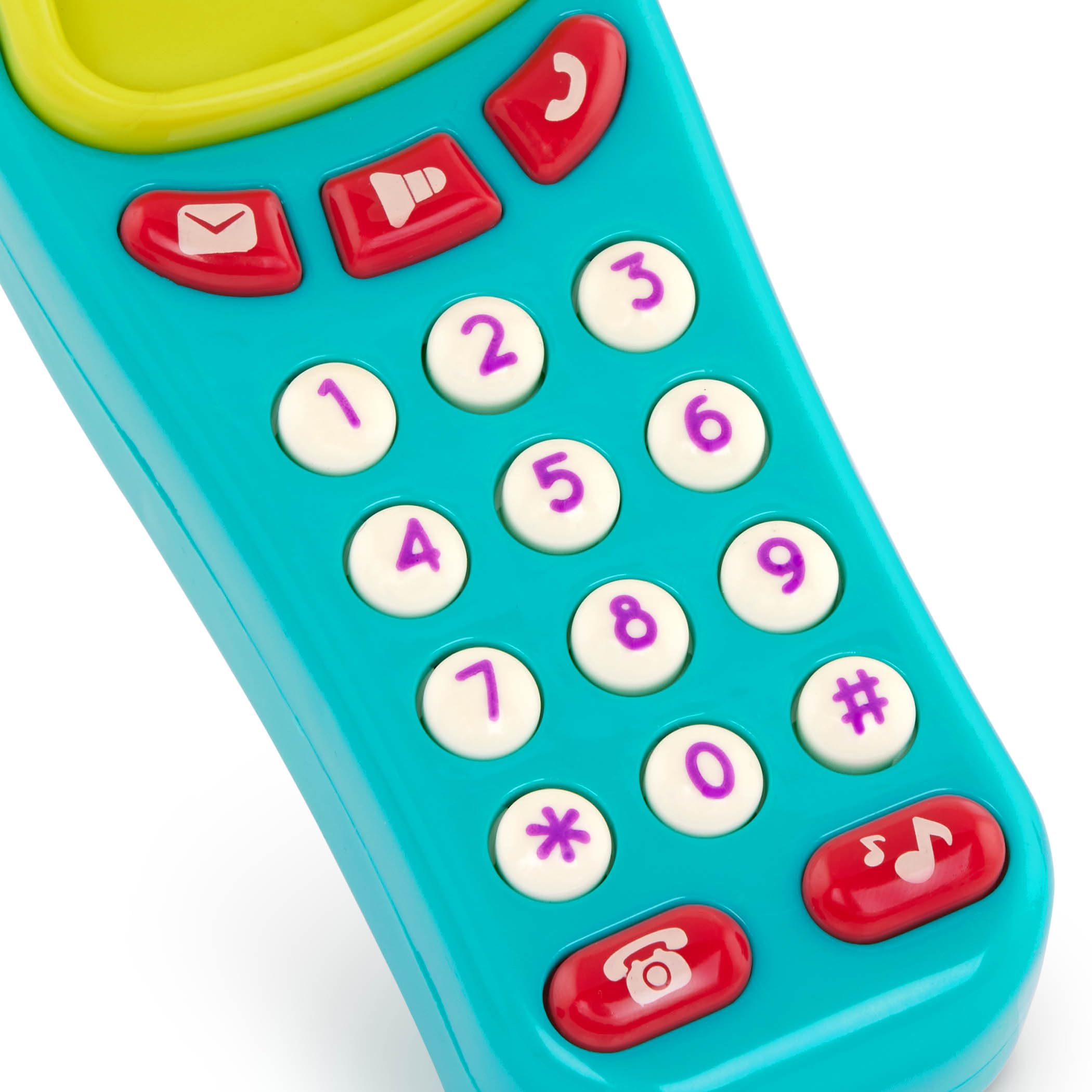 Battat - Licht & Geräusche Telefon und Tasten - Sinnliches Spielzeug - Vorgetäuschtes Telefon & Schlüsselbund - Leuchttelefon für Kleinkinder - 18 Monate +