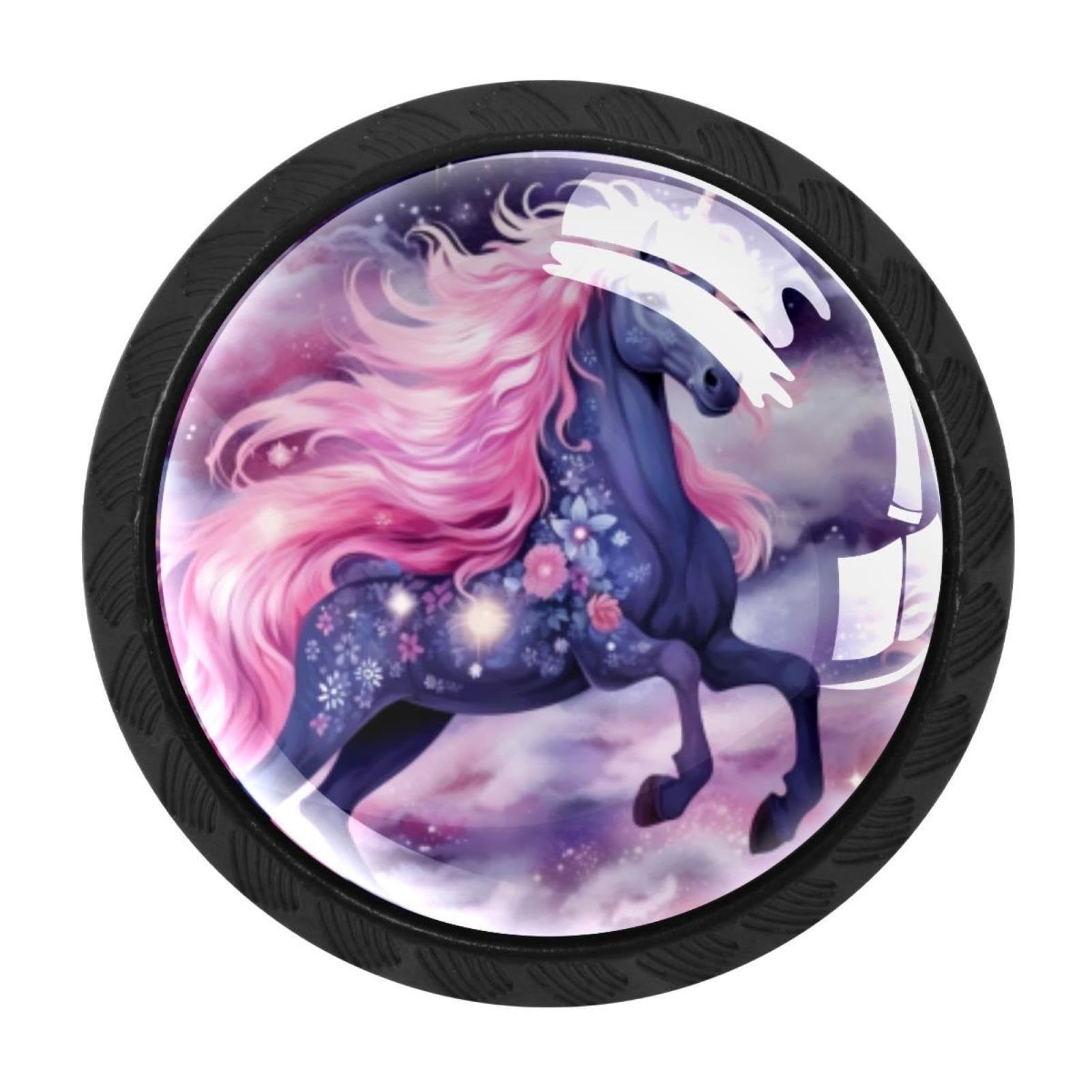 Chenzzzz Multicolored 07 4 Pieces Dresser Knobs Starry Unicorn Drawer Knobs Cabinet Knobs Pull Handles For Home Kitchen Office