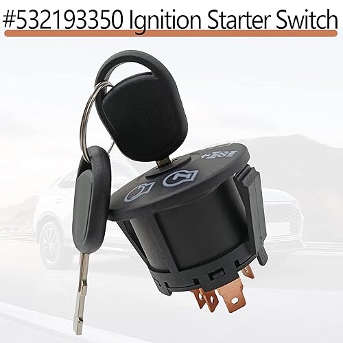 Miniatura 5 de Rldym Interruptor de arranque de encendido con 2 llaves para Husqvarna, AYP, Craftsman, Sears, Poulan cortacésped, repuesto # 193350 532193350