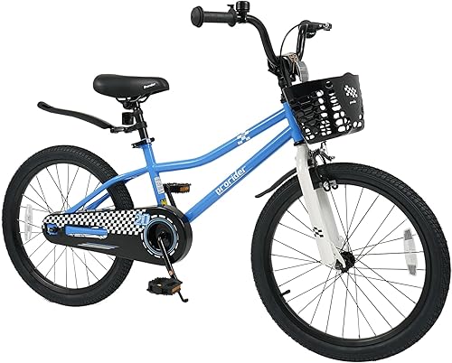 Miniatura 15 de COSTWAY Bicicleta para niños, 12, 14, 16, 18 pulgadas, para niños y niñas de 3 a 8 años, bicicleta para niños con ruedas de entrenamiento Azul,