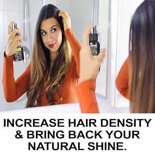 Miniatura 7 de Suero para el crecimiento del cabello para mujeres y hombres, spray de agua de arroz negro, tratamiento de pérdida de cabello para cabello dañado,