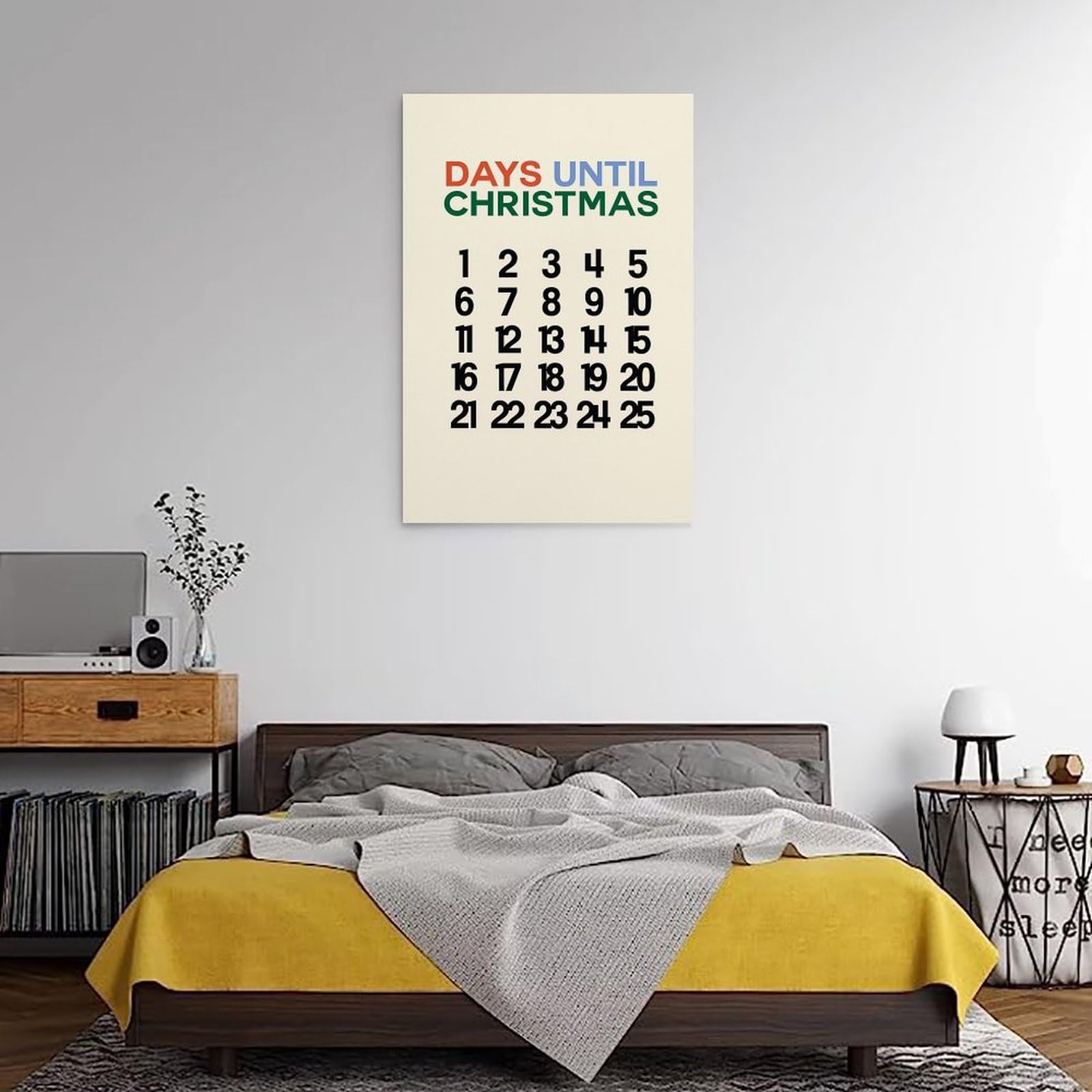 Calendario dell'Avvento di Natale, poster su tela, stampa artistica contemporanea e alla moda, decorazione da parete per cucina, appartamento, ufficio