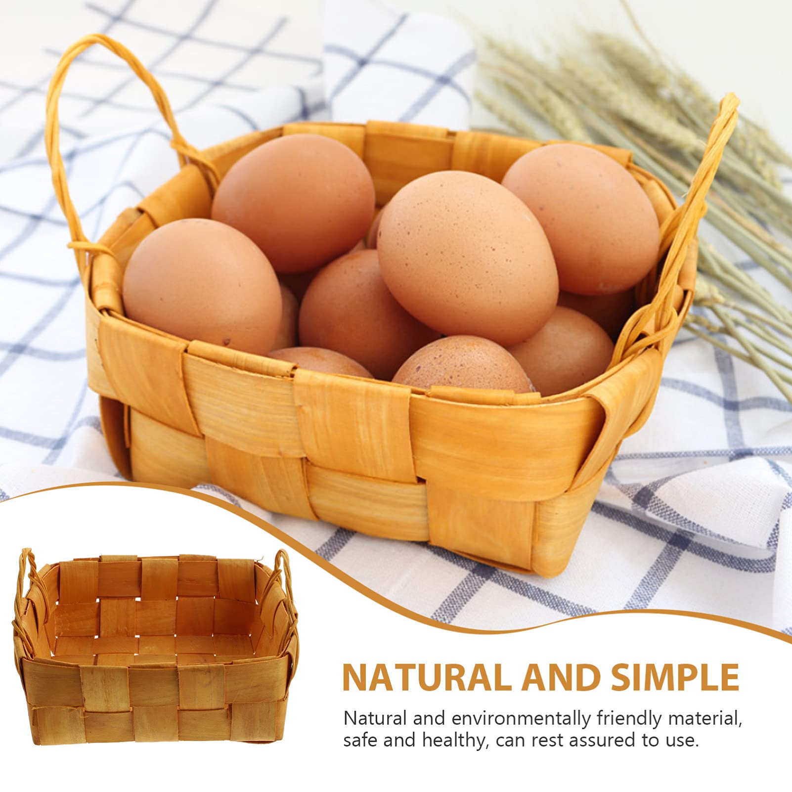 1pc Storage Basket Storage Container Sundries Basket Handheld Basket Picnic Basket Home Organizing Basket Flower Basket Egg Bread Basket Fruit Holder Portable Basket Storage Holder