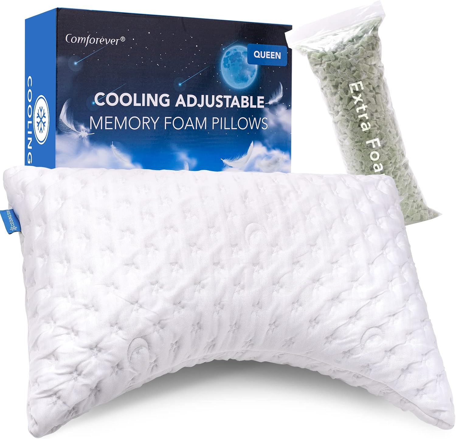 KUCEY Cooling Side Sleeper Pillow for Neck and Shoulder Pain, Luxury