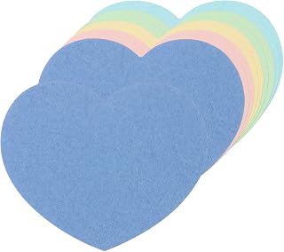 sourcing map 100 recortes de papel con forma de corazón de 3 pulgadas de colores surtidos para el día de San Valentín, aula, tablón de anuncios, manualidades, azul, verde y rosa
