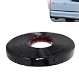 Qurbuns 49.21FT Car Exterior and Interior Molding Trim, Glossy Black Car Side Molding Trim, Scratch-Proof Self Adhesive Bumper Window Door Body Side Decor Strip, Universal for All Vehicles (Black)
