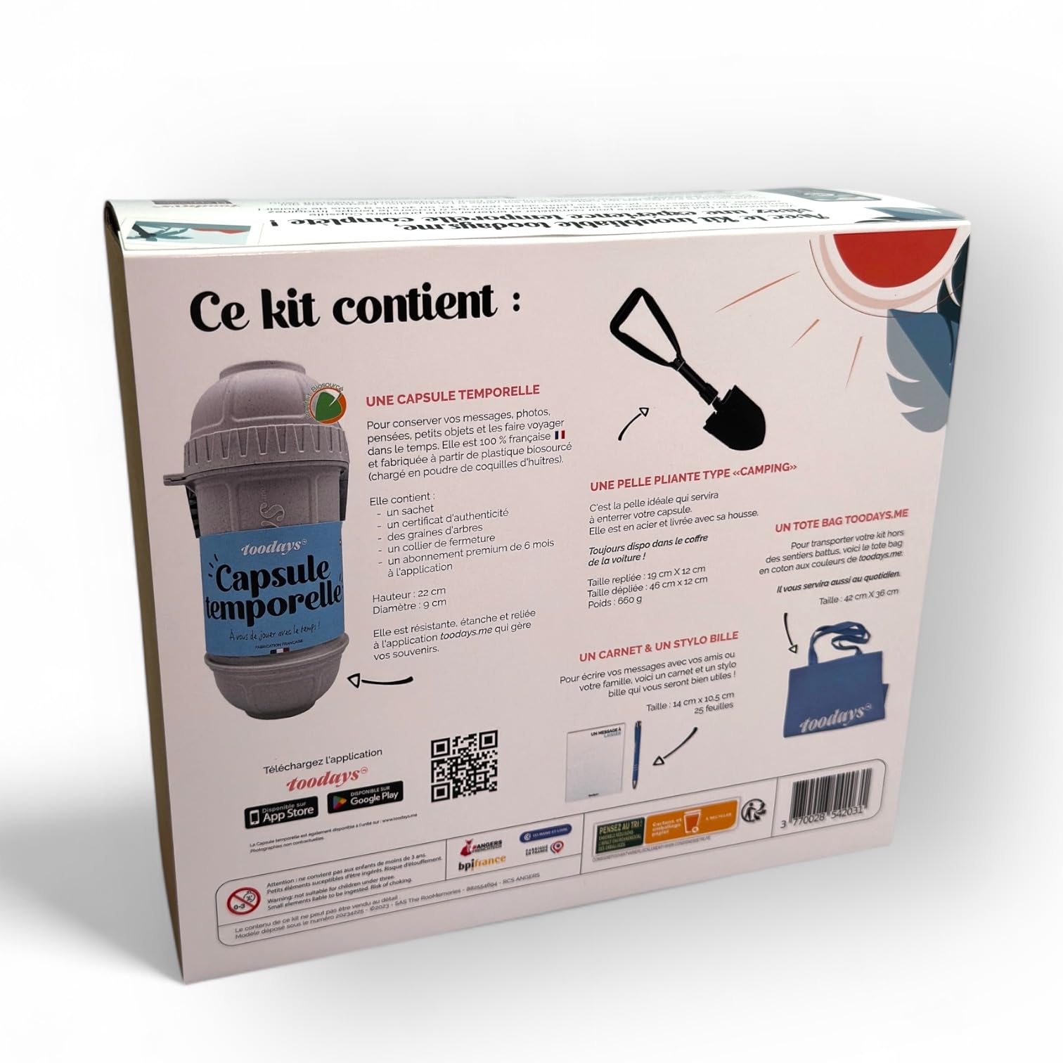 Kit Capsule temporelle – Activité Unique et Originale pour Conserver Les Souvenirs d'un Anniversaire, d'une Naissance, d'un Mariage, d'une fête, d'un EVJF, etc. – Fabrication française