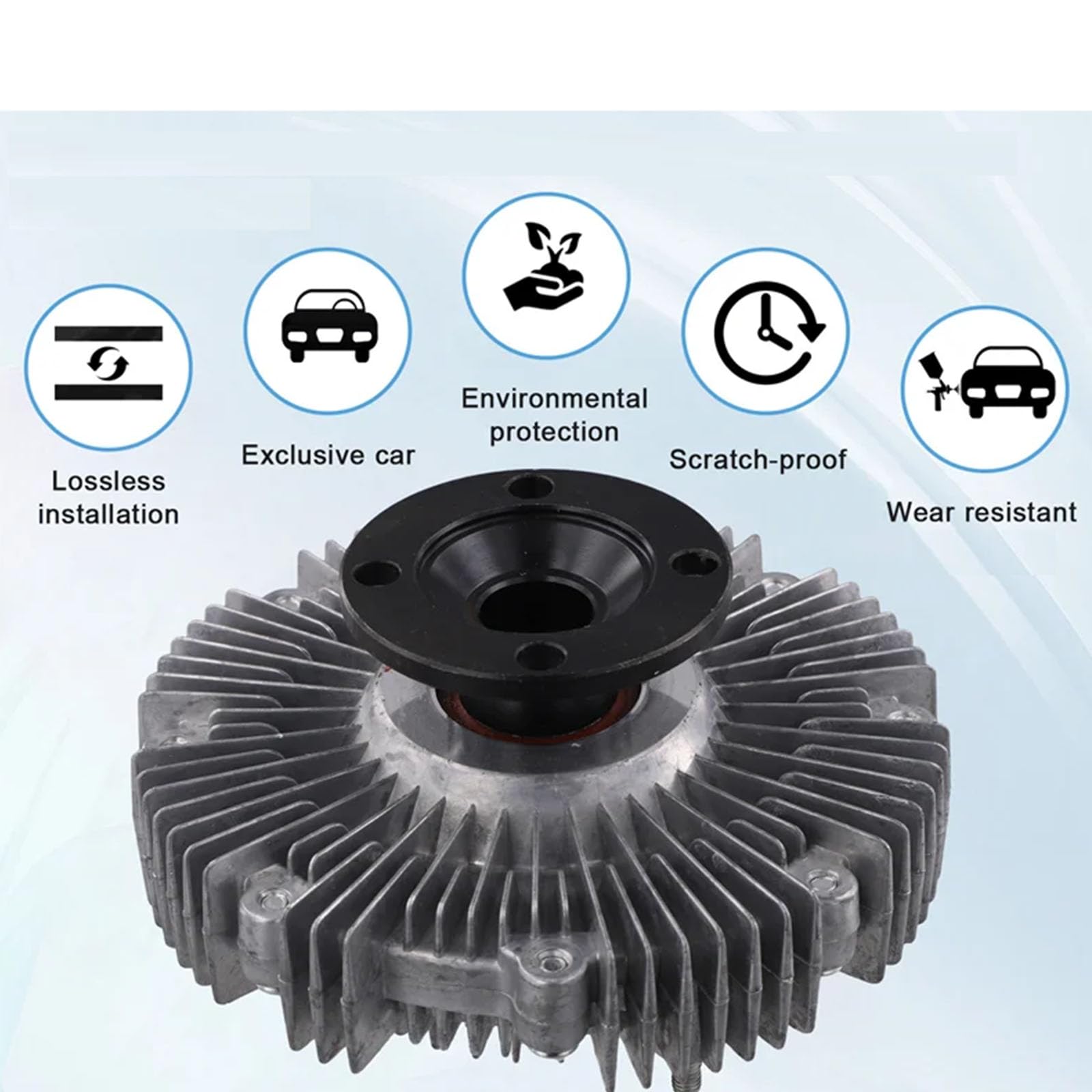 Acoplamiento de fluido de ventilador de alta eficiencia, control automático de temperatura para una refrigeración óptima del motor, reduce el calor en condiciones de conducción, ventilador a