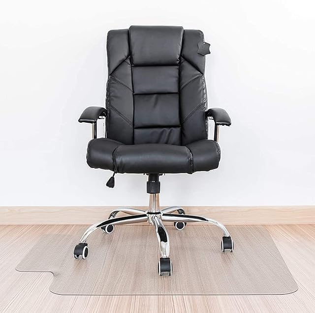 Kuyal Clear Chair Mat, Hard Floor Use, 75x120cmTransparent Office Home Floor Protector mat Chairmats
