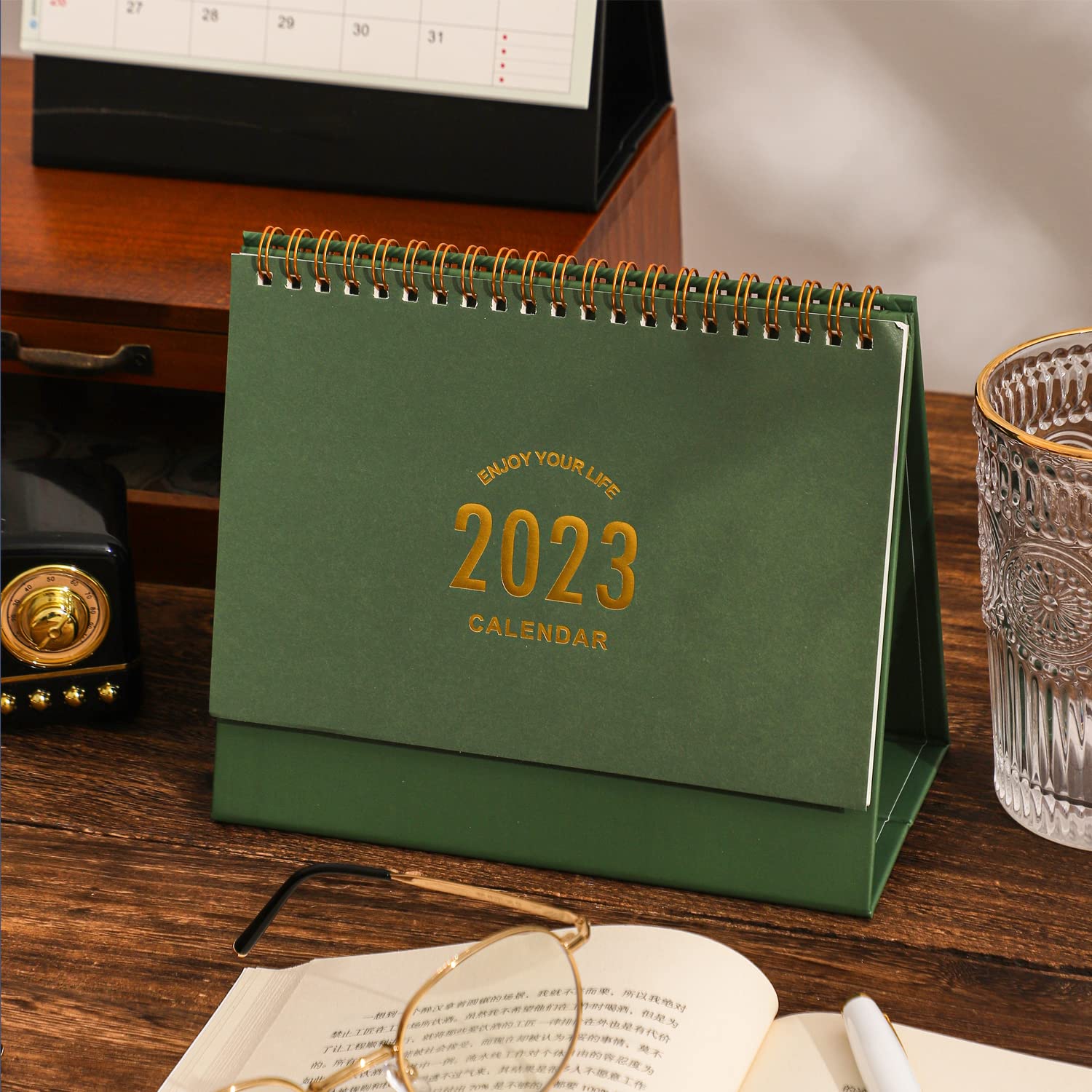 Large Desk Calendar 2026, Standing Flip Desktop Calendar from Now to Dec 2026 - Image 2