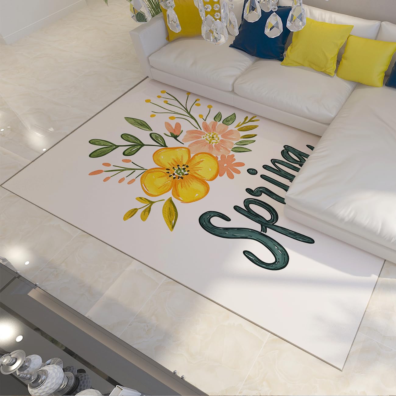 Tapis de porte souple lavable 120x180 cm pour chambre et salon moderne