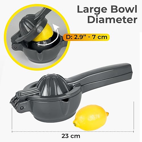 Miniatura 2 de Exprimidor de limón, exprimidor manual duradero para cítricos, naranjas, limones, etc. Diseñado para extraer la mayor cantidad de jugo posible, apto