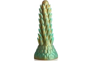 Stegosaurus Spiky Reptile Silicone Dildo - Green