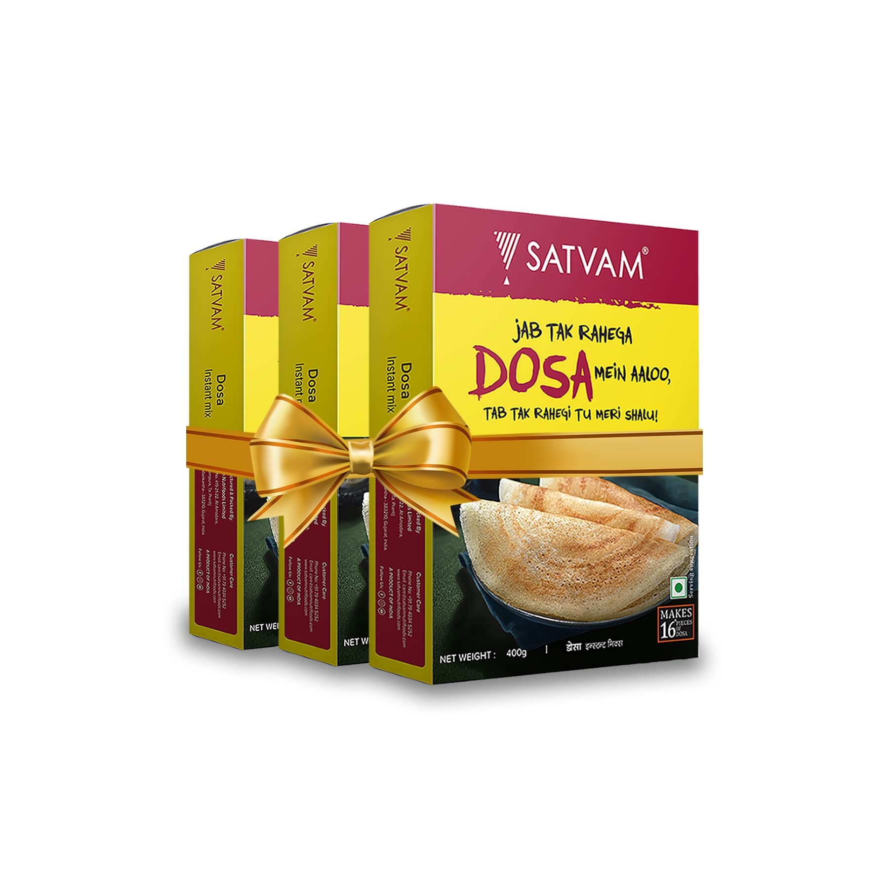 Satvam Dosa Instant Mix (Pack of 3)|(3 * 400g) | Dhosa Ready/Batter Mix (B0BXL9WPNB) Amazon Price History, Amazon Price Tracker