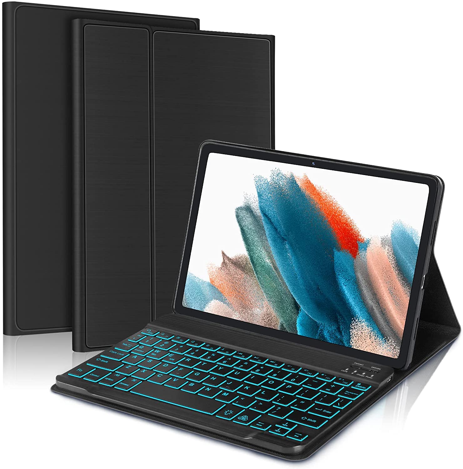 ProElite Keyboard case for Samsung Galaxy Tab A8 10.5 inch (SM-X200/ SM-X205/ SM-X207), Magnetic Detachable Wireless Bluetooth Keyboard Built-in 7-Colors Backlit, Black (B09WKDJSCP) Amazon Price History, Amazon Price Tracker