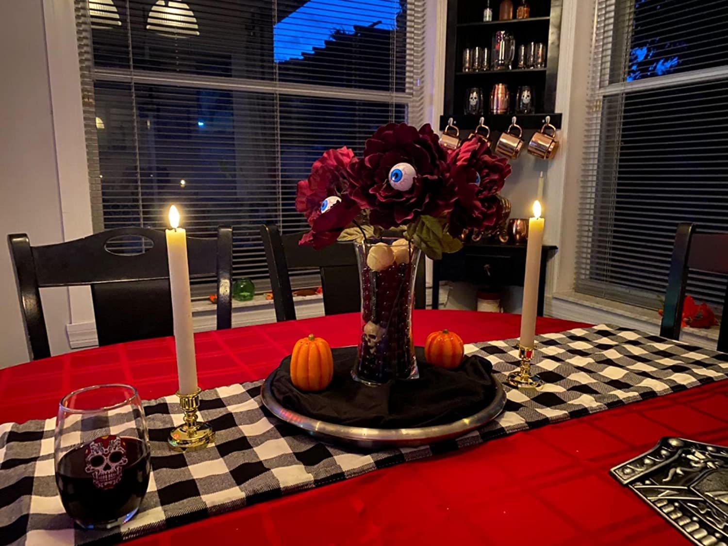 Fo32won Candele LED Nere Tremolanti Con Telecomando E Timer - Set Da 6 Candele A Pilastro Di Diverse Altezze (da 7,6 A 17,8 Cm) A Batteria, Per Decorazioni Casa, Halloween, Natale
